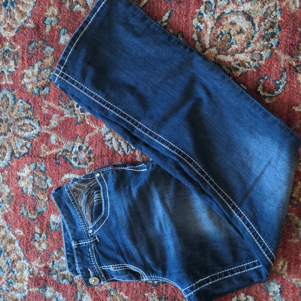 Maurices Jeans with Bedazzled Pockets Size 9/10
